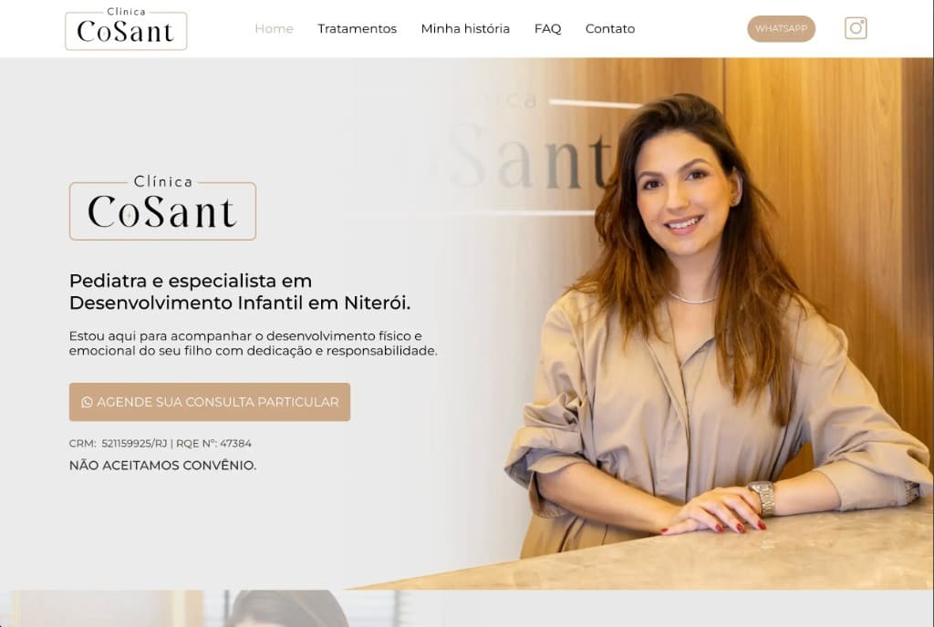 Site da Dra. Isabella Coelho — Pediatra e especialista em Desenvolvimento Infantil em Niterói